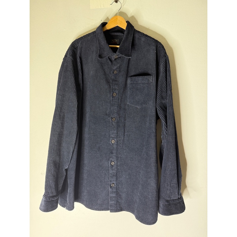 Paul & shark navy corduroy collar button down shirt men's 3XL